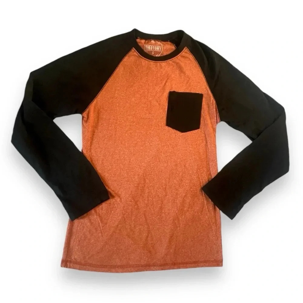 Dikotomy Men’s Long Sleeve Colorblock Pocket Shirt, Size Small